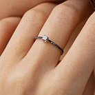 Помолвочное кольцо с черными бриллиантами (белое золото) 237511122 от ювелирного магазина Оникс - 3