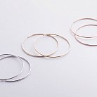Сережки - кільця в білому золоті (5.3 см) с08532 от ювелирного магазина Оникс - 8