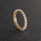 Кольцо "Paris" с дорожкой камней в желтом золоте к07201 от ювелирного магазина Оникс - 9