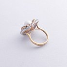 Золотое кольцо с бриллиантами и жемчугом к877 от ювелирного магазина Оникс - 4
