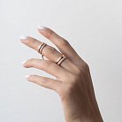 Золотое кольцо на две фаланги с фианитами к05510 от ювелирного магазина Оникс - 2
