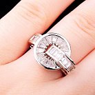 Срібний перстень з фіанітами 11679 от ювелирного магазина Оникс - 6