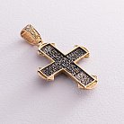 Серебряные крест "Распятие" с позолотой 132351 от ювелирного магазина Оникс - 1