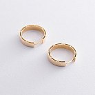 Золотые серьги-кольца (фианиты), диаметр: 21 мм с05228 от ювелирного магазина Оникс - 2