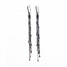 Серебряные серьги с фианитами 122019 от ювелирного магазина Оникс - 1