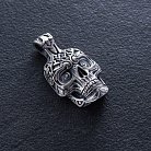 Серебряная подвеска "Череп" (чернение) 132570 от ювелирного магазина Оникс