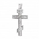 Срібний хрест із золотою вставкою 131446 от ювелирного магазина Оникс - 1