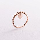 Шариковое кольцо "Сердечко" в красном золоте к06612 от ювелирного магазина Оникс