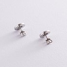 Серебряные серьги-пусеты "Кружочки" (эмаль) 122932 от ювелирного магазина Оникс - 3