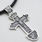Серебряный православный крест "Распятие Христово. Деисус. Троица" 132733 от ювелирного магазина Оникс - 7
