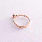 Помолвочное золотое кольцо с фианитом к07127 от ювелирного магазина Оникс - 4