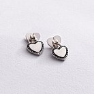 Срібні сережки - пусети "Замочок - серце" 123046 от ювелирного магазина Оникс