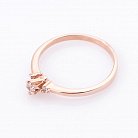 Золотое помолвочное кольцо (фианиты) к00529 от ювелирного магазина Оникс - 1