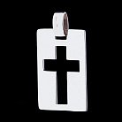 Срібна підвіска "Жетон" з хрестиком 132379 от ювелирного магазина Оникс - 1