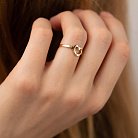 Кольцо "Сердечко" в желтом золоте к07411 от ювелирного магазина Оникс - 6