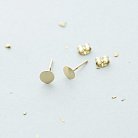 Золоті сережки-пусети без каменів с05578 от ювелирного магазина Оникс - 2