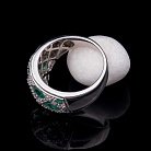 Золотое кольцо с изумрудами и бриллиантами doubk709 от ювелирного магазина Оникс - 2