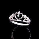 Срібний перстень "Корона" з фіанітами 111705 от ювелирного магазина Оникс