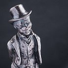 Серебряная фигура ручной работы "Франт с собачкой" сер00010 от ювелирного магазина Оникс - 1