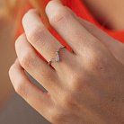 Двойное серебряное кольцо с пиропом и фианитами GS-01-004-4110 от ювелирного магазина Оникс - 4
