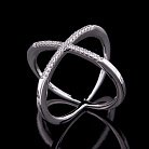 Срібний перстень з фіанітами 111818 от ювелирного магазина Оникс - 1