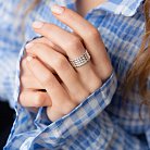 Широкое серебряное кольцо "Бьянка" 112692 от ювелирного магазина Оникс - 13