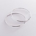 Сережки - кільця в сріблі (6.0 см) 122945 от ювелирного магазина Оникс