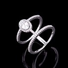 Срібний перстень з фіанітами 111732 от ювелирного магазина Оникс - 3