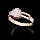 Эксклюзивное золотое кольцо с фианитами к04300 от ювелирного магазина Оникс