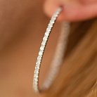 Золотые серьги - кольца с бриллиантами 313231121 от ювелирного магазина Оникс - 5