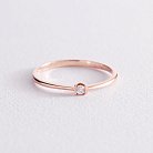 Золотое помолвочное кольцо с бриллиантом 740372 от ювелирного магазина Оникс