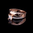 Золотое помолвочное кольцо с фианитами к03367 от ювелирного магазина Оникс - 5