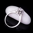 Серебряное кольцо с фианитами (родий) к036 от ювелирного магазина Оникс - 1
