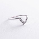 Двойное серебряное кольцо с пиропом и фианитами GS-01-004-4110 от ювелирного магазина Оникс - 8