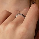 Золотое кольцо с дорожкой черных бриллиантов 229781122 от ювелирного магазина Оникс - 5