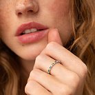 Серебряное кольцо с дорожкой голубых и желтых камней 8151 от ювелирного магазина Оникс - 6