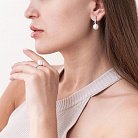 Срібні сережки з перлами і фіанітами 2453/1р-PWT от ювелирного магазина Оникс - 2