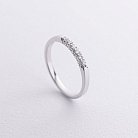 Кольцо с бриллиантами (белое золото) 240141121 от ювелирного магазина Оникс