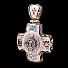 Православный крест (фианиты, эмаль) п00558 от ювелирного магазина Оникс