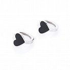 Срібні сережки "Сердечка" з емаллю 122259 от ювелирного магазина Оникс