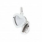 Срібний кулон для фотографії "Сердечко" (перламутр) 132563 от ювелирного магазина Оникс - 2