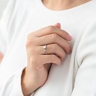 Помолвочное кольцо в белом золоте (куб. цирконий Swarovski) к06316 от ювелирного магазина Оникс - 1
