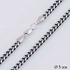 Серебряная черненая цепочка плетение Панцирное 10113ч от ювелирного магазина Оникс