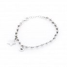 Срібний браслет "Зірка і сердечко" 141218 от ювелирного магазина Оникс