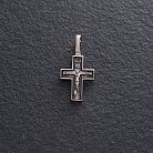 Золотой православный крест "Распятие. Молитва "Спаси и Сохрани" п03917 от ювелирного магазина Оникс - 1