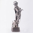 Серебряная фигура ручной работы "Франт с собачкой" сер00010 от ювелирного магазина Оникс - 3