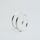 Срібні сережки-кільця 122228 от ювелирного магазина Оникс - 4