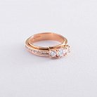 Золотое кольцо "Любил, люблю и буду любить" к03102 от ювелирного магазина Оникс