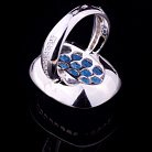 Женское кольцо с фианитами (родий) 111653 от ювелирного магазина Оникс - 1