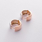 Золотые серьги - кольца без камней с05885 от ювелирного магазина Оникс - 4